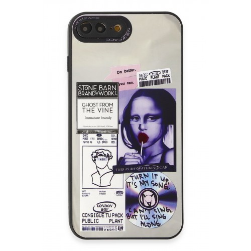 Newface iPhone 8 Plus Kılıf Mirror Desenli Kapak - Mirror - 2 Newface iPhone 8 Plus Kılıf Mirror Desenli Kapak - Mirror - 2