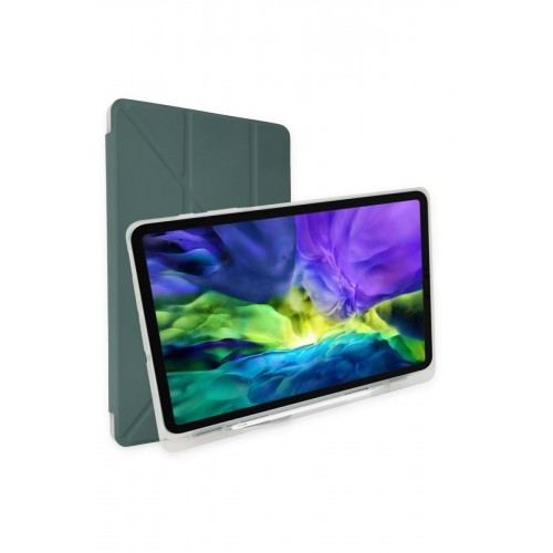 Newface Huawei MatePad SE Kılıf Kalemlikli Mars Tablet Kılıfı - Koyu Yeşil