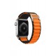 Newface Apple Watch 42mm Mountain Kordon - Siyah-Turuncu
