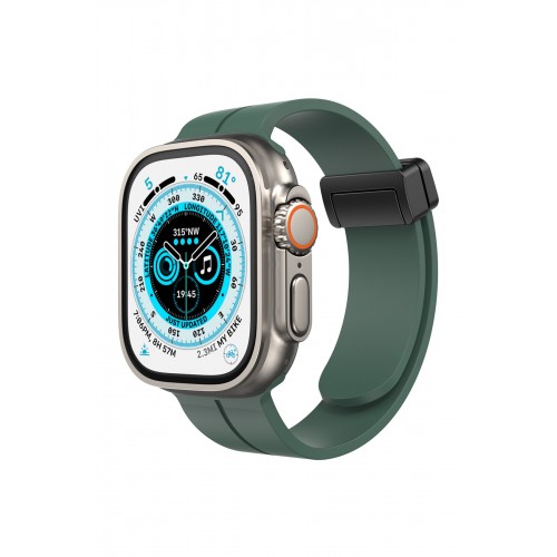 Newface Apple Watch 42mm KR412 Elegance Stylısh Kordon - Koyu Yeşil