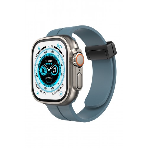 Newface Apple Watch 44mm KR412 Elegance Stylısh Kordon - Mavi
