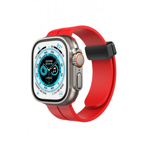 Newface Apple Watch 44mm KR412 Elegance Stylısh Kordon - Kırmızı Newface Apple Watch 44mm KR412 Elegance Stylısh Kordon - Kırmızı