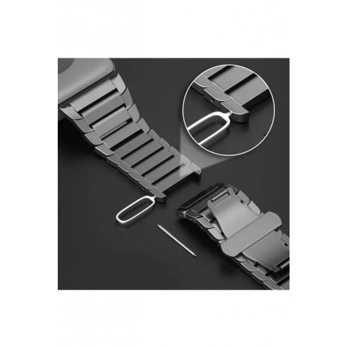 Newface Apple Watch 42mm KR413 Fine Steel Kordon - Gümüş Newface Apple Watch 42mm KR413 Fine Steel Kordon - Gümüş