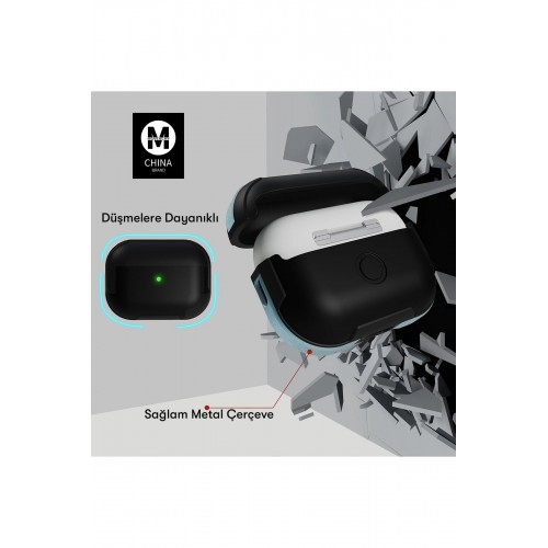 Newface Airpods 3 (3.nesil) Movenchy MO-A8 Armor Kılıf - Lacivert Newface Airpods 3 (3.nesil) Movenchy MO-A8 Armor Kılıf - Lacivert