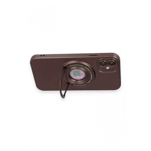 Newface iPhone 12 Kılıf Lukka Magneticsafe Kapak - Kahverengi Newface iPhone 12 Kılıf Lukka Magneticsafe Kapak - Kahverengi