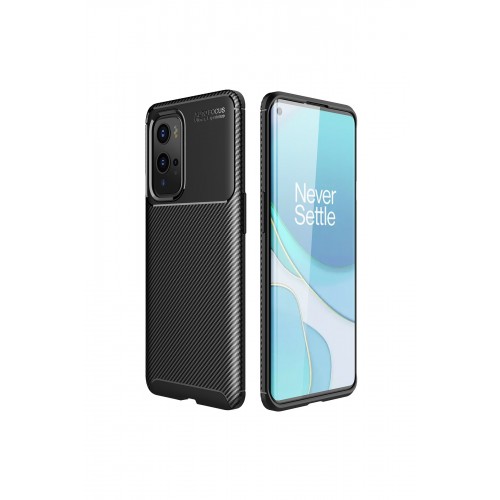 Newface One Plus 9 Pro Kılıf Focus Karbon Silikon - Siyah