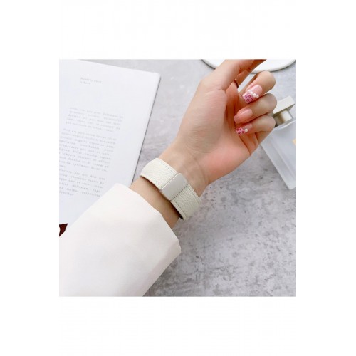 Newface Apple Watch 40mm KR414 Daks Deri Kordon - Koyu Yeşil Newface Apple Watch 40mm KR414 Daks Deri Kordon - Koyu Yeşil