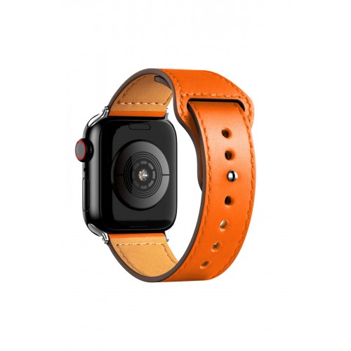 Newface Apple Watch 38mm KR415 Luaz Deri Kordon - Turuncu Newface Apple Watch 38mm KR415 Luaz Deri Kordon - Turuncu
