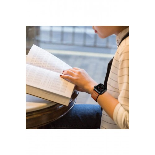 Newface Apple Watch 38mm KR415 Luaz Deri Kordon - Turuncu Newface Apple Watch 38mm KR415 Luaz Deri Kordon - Turuncu