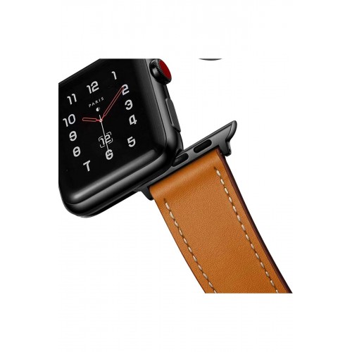 Newface Apple Watch 40mm KR415 Luaz Deri Kordon - Siyah Newface Apple Watch 40mm KR415 Luaz Deri Kordon - Siyah
