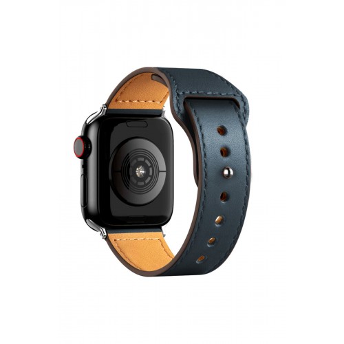 Newface Apple Watch 42mm KR415 Luaz Deri Kordon - Lacivert