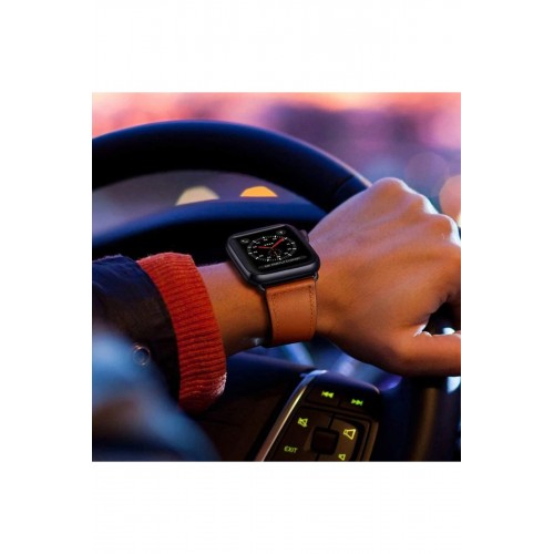 Newface Apple Watch Ultra 49mm KR415 Luaz Deri Kordon - Pembe Newface Apple Watch Ultra 49mm KR415 Luaz Deri Kordon - Pembe