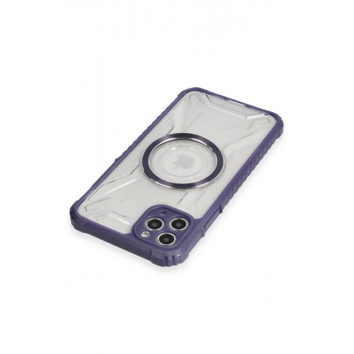Newface iPhone 11 Pro Max Kılıf Prag Magneticsafe Kapak - Derin Mor Newface iPhone 11 Pro Max Kılıf Prag Magneticsafe Kapak - Derin Mor