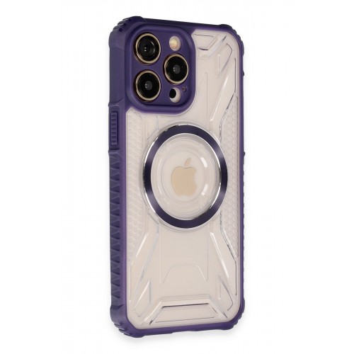 Newface iPhone 13 Pro Kılıf Prag Magneticsafe Kapak - Derin Mor Newface iPhone 13 Pro Kılıf Prag Magneticsafe Kapak - Derin Mor