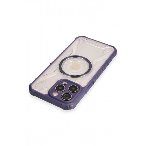 Newface iPhone 13 Pro Kılıf Prag Magneticsafe Kapak - Derin Mor Newface iPhone 13 Pro Kılıf Prag Magneticsafe Kapak - Derin Mor