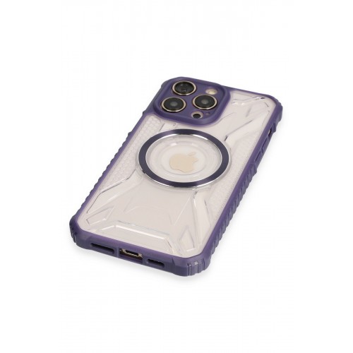 Newface iPhone 13 Pro Kılıf Prag Magneticsafe Kapak - Derin Mor Newface iPhone 13 Pro Kılıf Prag Magneticsafe Kapak - Derin Mor