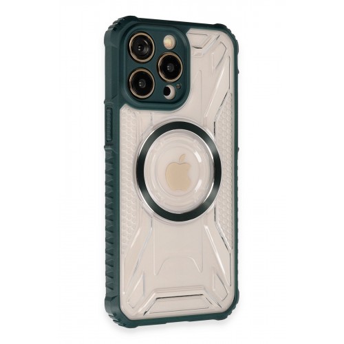 Newface iPhone 13 Pro Max Kılıf Prag Magneticsafe Kapak - Koyu Yeşil Newface iPhone 13 Pro Max Kılıf Prag Magneticsafe Kapak - Koyu Yeşil
