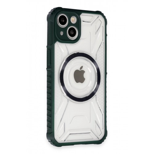 Newface iPhone 14 Kılıf Prag Magneticsafe Kapak - Koyu Yeşil
