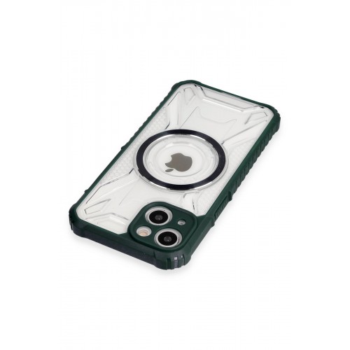 Newface iPhone 14 Kılıf Prag Magneticsafe Kapak - Koyu Yeşil Newface iPhone 14 Kılıf Prag Magneticsafe Kapak - Koyu Yeşil