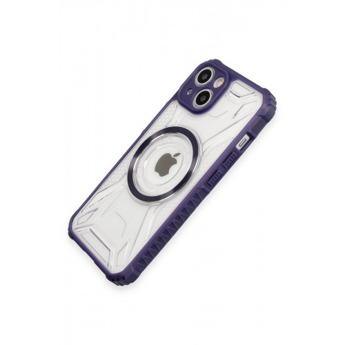 Newface iPhone 14 Kılıf Prag Magneticsafe Kapak - Derin Mor Newface iPhone 14 Kılıf Prag Magneticsafe Kapak - Derin Mor