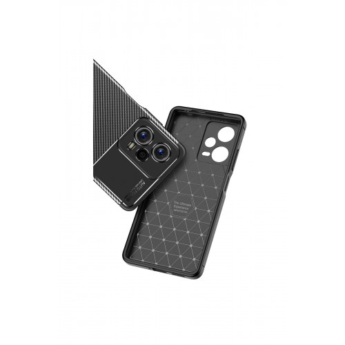 Newface Xiaomi Redmi Note 12 5G Kılıf Focus Karbon Silikon - Siyah Newface Xiaomi Redmi Note 12 5G Kılıf Focus Karbon Silikon - Siyah