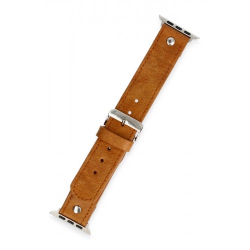 Newface Apple Watch 42mm NL18 Deri Kordon - Taba Newface Apple Watch 42mm NL18 Deri Kordon - Taba