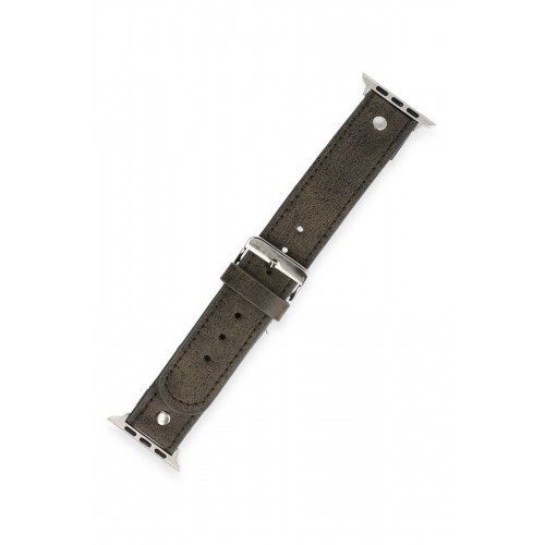 Newface Apple Watch 44mm NL18 Deri Kordon - Kahverengi Newface Apple Watch 44mm NL18 Deri Kordon - Kahverengi