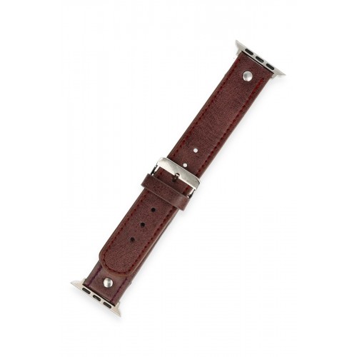 Newface Apple Watch 45mm NL18 Deri Kordon - Derin Mor Newface Apple Watch 45mm NL18 Deri Kordon - Derin Mor