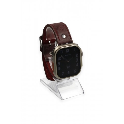 Newface Apple Watch Ultra 49mm NL18 Deri Kordon - Derin Mor Newface Apple Watch Ultra 49mm NL18 Deri Kordon - Derin Mor