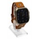 Newface Apple Watch Ultra 49mm NL18 Deri Kordon - Taba Newface Apple Watch Ultra 49mm NL18 Deri Kordon - Taba