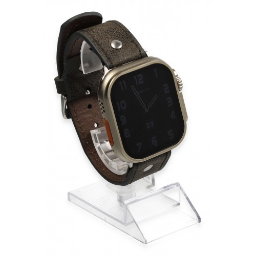 Newface Apple Watch Ultra 49mm NL18 Deri Kordon - Kahverengi Newface Apple Watch Ultra 49mm NL18 Deri Kordon - Kahverengi