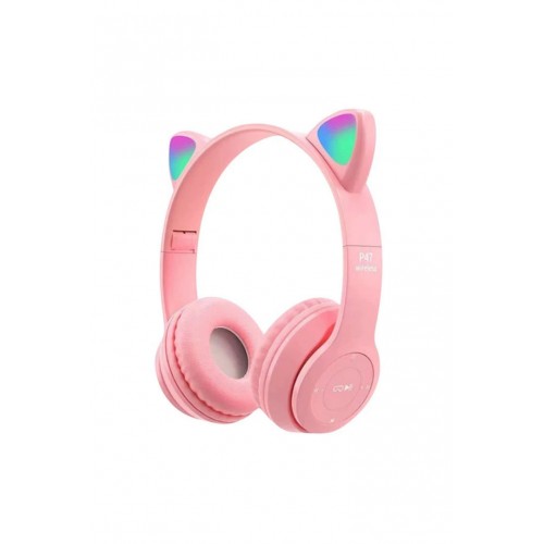 Newface P47M Kablosuz Kedi Kulaklık - Pembe Newface P47M Kablosuz Kedi Kulaklık - Pembe
