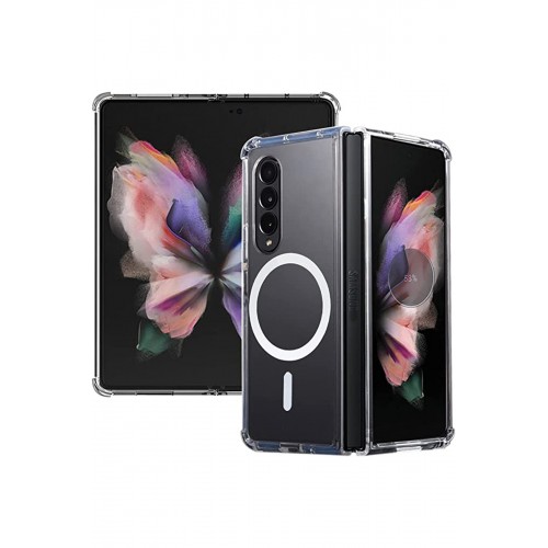 Newface Samsung Galaxy Z Fold 4 Kılıf Magneticsafe Şeffaf Silikon - Şeffaf Newface Samsung Galaxy Z Fold 4 Kılıf Magneticsafe Şeffaf Silikon - Şeffaf