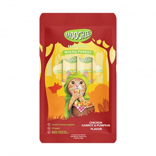 Moochie Sıvı Kedi Ödülü Tavuk-Havuç-Balkabağı 5x15 Gr Moochie Sıvı Kedi Ödülü Tavuk-Havuç-Balkabağı 5x15 Gr
