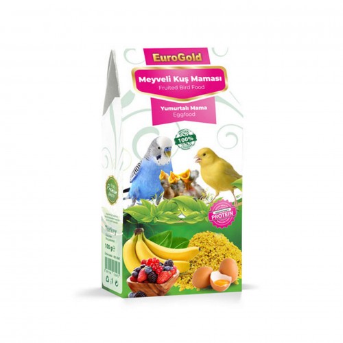 EuroGold Yumurtalı Meyveli Kuş Maması 100 gr. EuroGold Yumurtalı Meyveli Kuş Maması 100 gr.