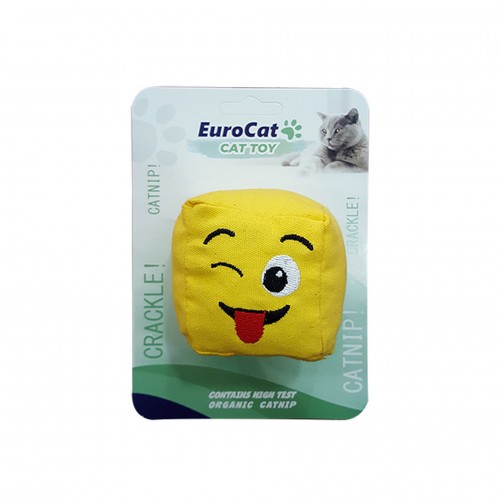 EuroCat Kedi Oyuncağı Dil Çıkaran Smiley Küp 6 cm EuroCat Kedi Oyuncağı Dil Çıkaran Smiley Küp 6 cm