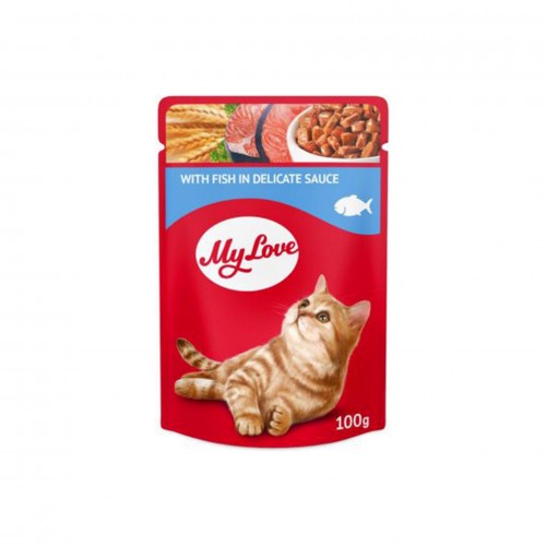 My Love Sos İçinde Balık Etli Pouch Kedi Maması 100 Gr My Love Sos İçinde Balık Etli Pouch Kedi Maması 100 Gr