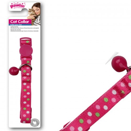 Pawise Puantiyeli Pembe Kedi Boyun Tasması 30 cm Pawise Puantiyeli Pembe Kedi Boyun Tasması 30 cm