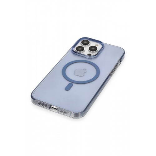 Newface iPhone 13 Pro Max Kılıf Tron Şeffaf Magsafe Kapak - Mavi Newface iPhone 13 Pro Max Kılıf Tron Şeffaf Magsafe Kapak - Mavi