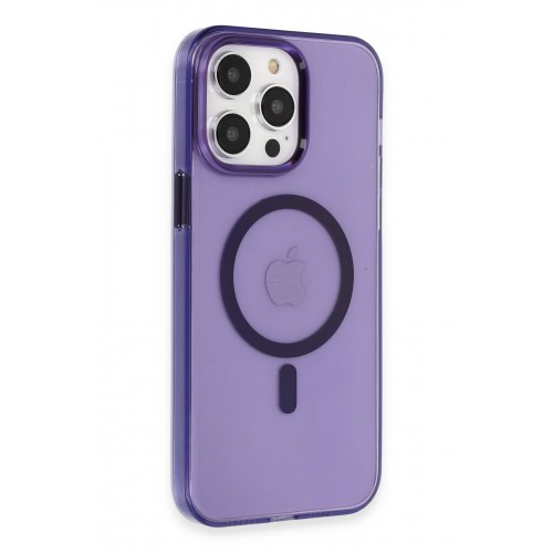 Newface iPhone 14 Pro Kılıf Tron Şeffaf Magsafe Kapak - Derin Mor Newface iPhone 14 Pro Kılıf Tron Şeffaf Magsafe Kapak - Derin Mor