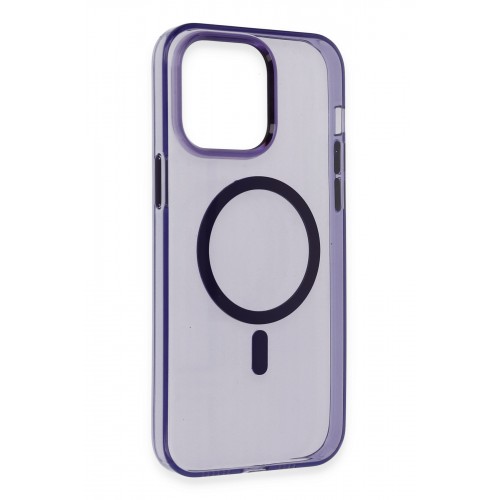Newface iPhone 14 Pro Kılıf Tron Şeffaf Magsafe Kapak - Derin Mor Newface iPhone 14 Pro Kılıf Tron Şeffaf Magsafe Kapak - Derin Mor