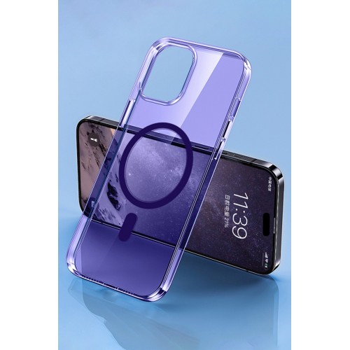 Newface iPhone 14 Pro Kılıf Tron Şeffaf Magsafe Kapak - Derin Mor Newface iPhone 14 Pro Kılıf Tron Şeffaf Magsafe Kapak - Derin Mor