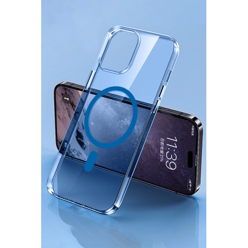 Newface iPhone 14 Pro Max Kılıf Tron Şeffaf Magsafe Kapak - Mavi Newface iPhone 14 Pro Max Kılıf Tron Şeffaf Magsafe Kapak - Mavi