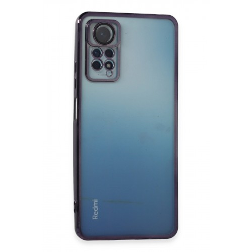 Newface Xiaomi Redmi Note 12 Pro 4G Kılıf Razer Lensli Silikon - Mor