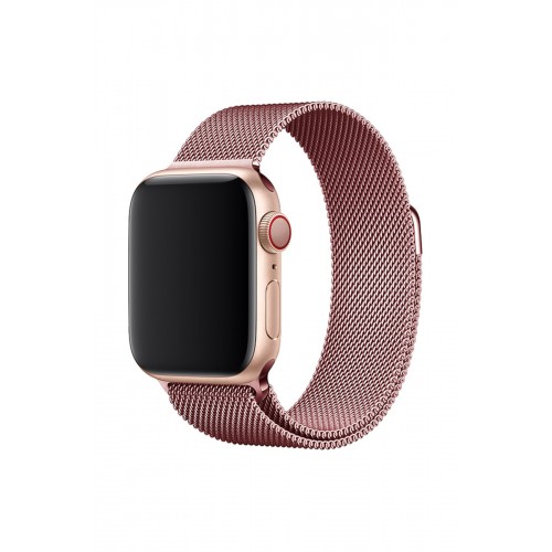 Newface Apple Watch 38mm Metal Mıknatıslı Kordon - Rose Newface Apple Watch 38mm Metal Mıknatıslı Kordon - Rose