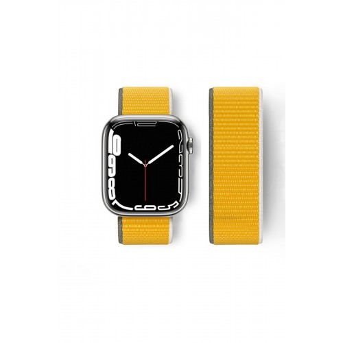 Newface Apple Watch 38mm Hasırlı Cırtcırtlı Kordon - Haki Yeşil-Sarı Newface Apple Watch 38mm Hasırlı Cırtcırtlı Kordon - Haki Yeşil-Sarı