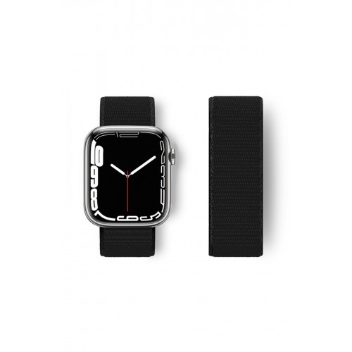 Newface Apple Watch 41mm Hasırlı Cırtcırtlı Kordon - Siyah Newface Apple Watch 41mm Hasırlı Cırtcırtlı Kordon - Siyah