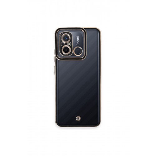 Newface Xiaomi Redmi 12C Kılıf Liva Lens Silikon - Siyah