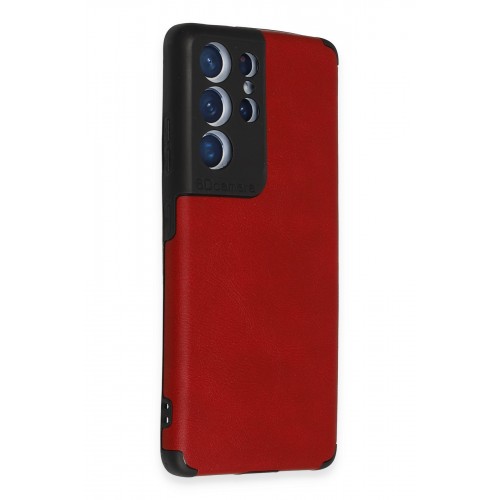 Newface Samsung Galaxy S21 Ultra Kılıf Loop Deri Silikon - Kırmızı Newface Samsung Galaxy S21 Ultra Kılıf Loop Deri Silikon - Kırmızı