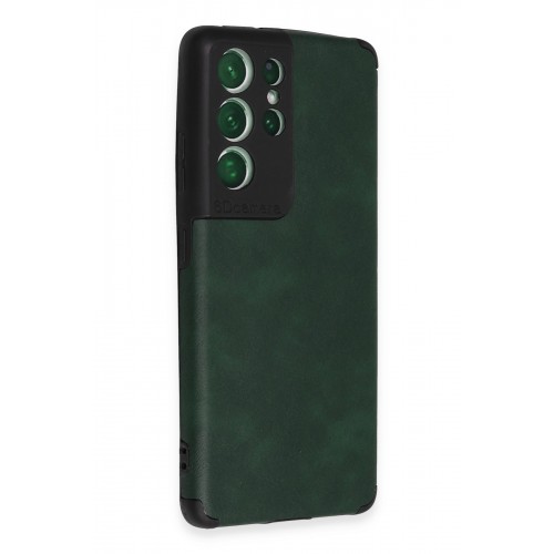 Newface Samsung Galaxy S21 Ultra Kılıf Loop Deri Silikon - Yeşil Newface Samsung Galaxy S21 Ultra Kılıf Loop Deri Silikon - Yeşil